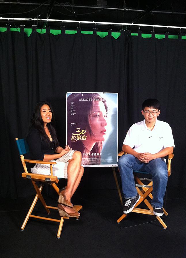 TAS again after 25 yeras: TAS alum Bertha Pan (left) returns to TAS for a Tiger TV interview with Brandon Lee (right).