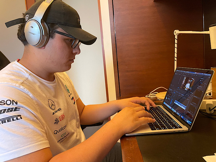 Gustavo V. (‘22) used a school-borrowed camera, a few lenses, a microphone with an audio receiver and a MacBook Pro to make a five minute documentary that features the lives of three Latino chefs in Taiwan. 