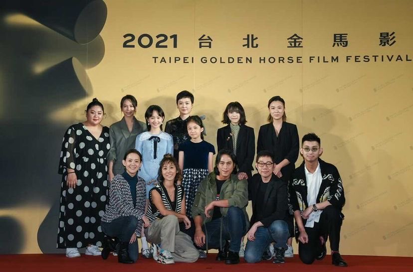 Caitlin F. (24) at the Taipei Golden Horse Film Festival with the cast of American Girl. [PHOTO COURTESY CAITLIN FANG]