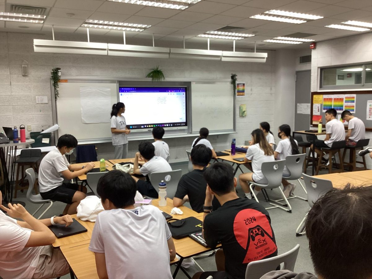 Taipei American School’s Health and Physical Educations class. [PHOTO COURTESY OF MR. BRIAN MUTCHLER]