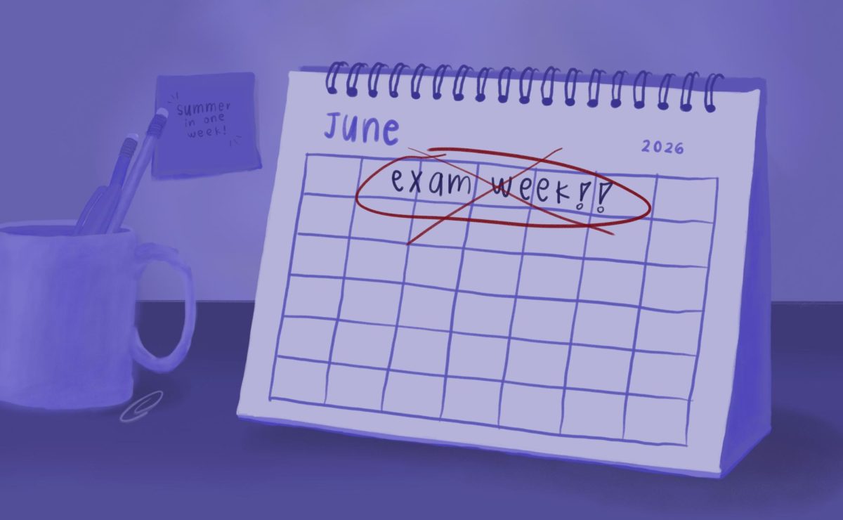 Students' calendars say goodbye to exam week. [ANNABELLE HSU/THE BLUE & GOLD]