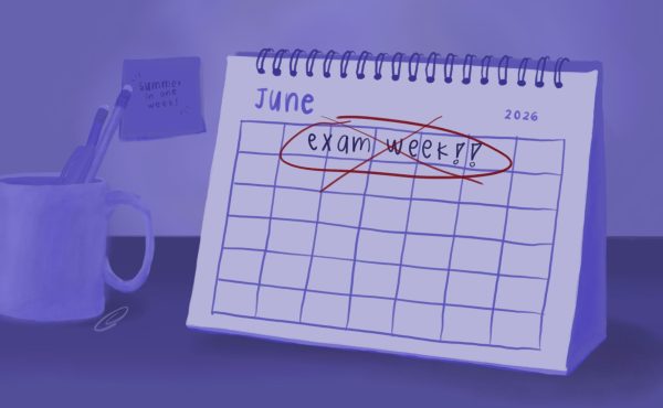 Students' calendars say goodbye to exam week. [ANNABELLE HSU/THE BLUE & GOLD]