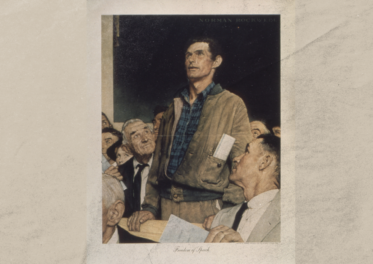 "Freedom of Speech" by Norman Rockwell, 1943. [PHOTO COURTESY OF SMITHSONIAN AMERICAN ART MUSEUM]