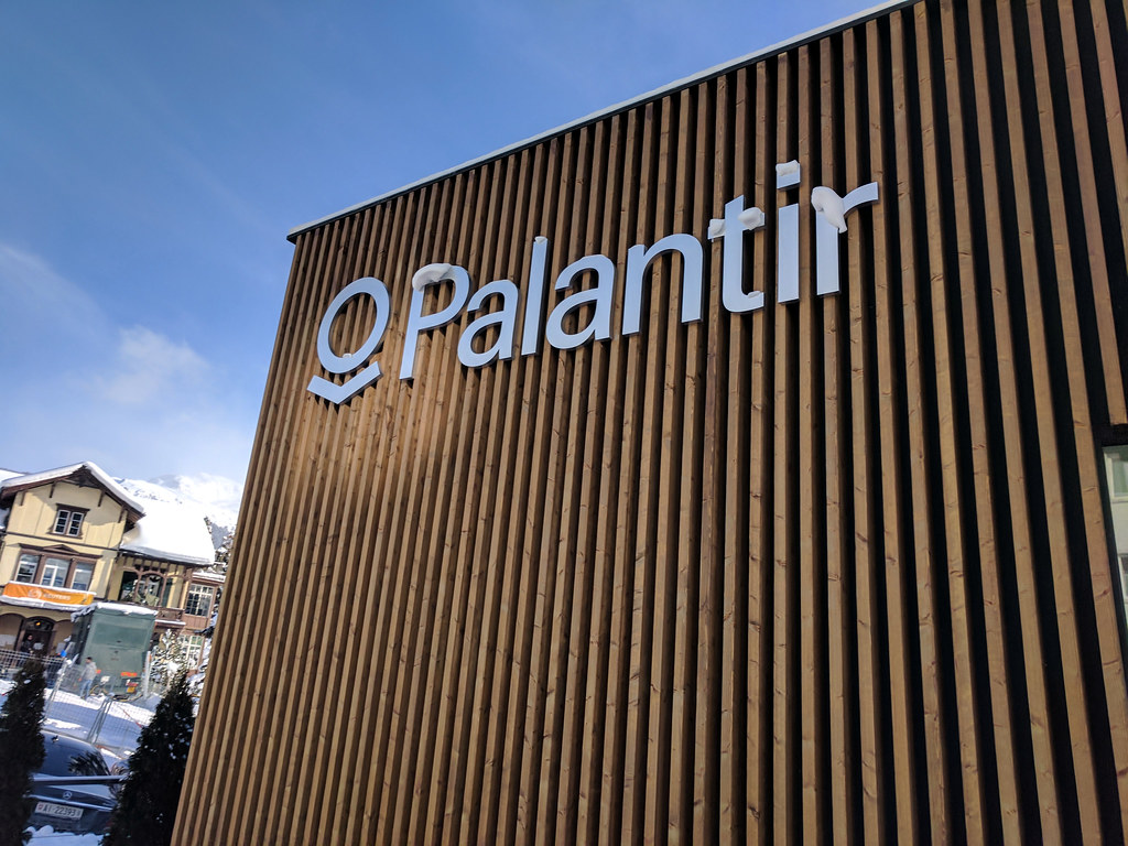 Palantir pavilion at the World Economic Forum. [PHOTO COURTESY OF CORY DOCTOROW]